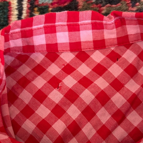 J. Crew Gingham Button Down Shirts - Navy, Pink, Red - Picture 7 of 9